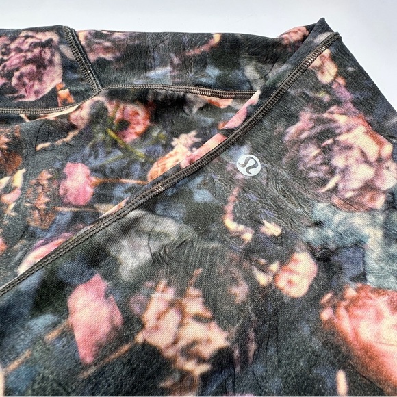 HTF Lululemon Fast and Free High-Rise Tight 25” Floral Dark Forest Size 6 (EUC) - Picture 5 of 16